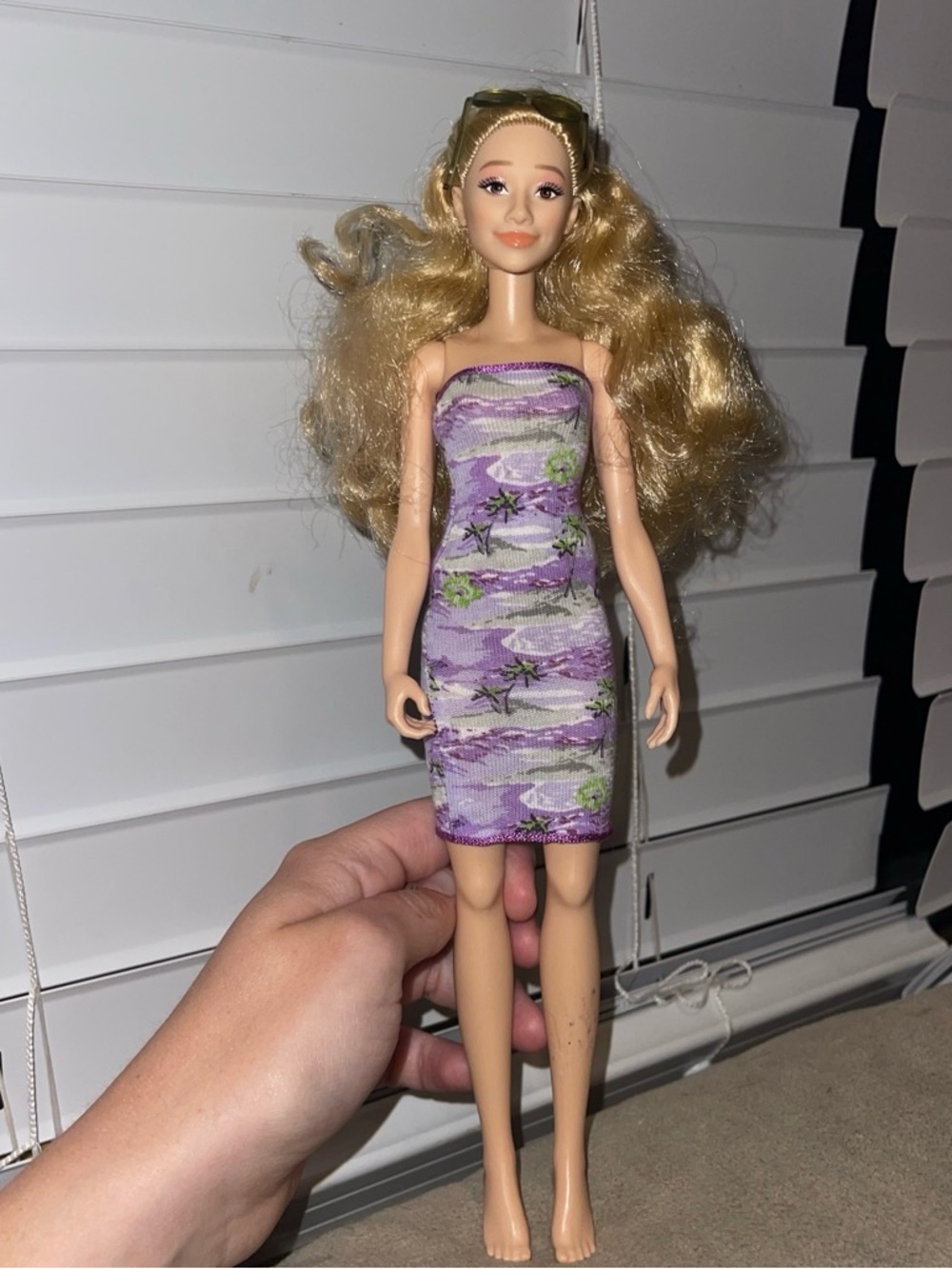 Ariana Grande Doll wearing vintage Mary Kate & Ashley Barbie Dress & Sunglasses